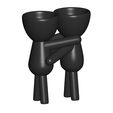 Enamorados_N7_Negro_1.png Бесплатный STL файл SET DE 8 MACETAS ENAMORADOS ROBERT PLANTS - SET VASE 8 FLOWERPOT ROBERT IN LOVE・Идея 3D-печати для скачивания