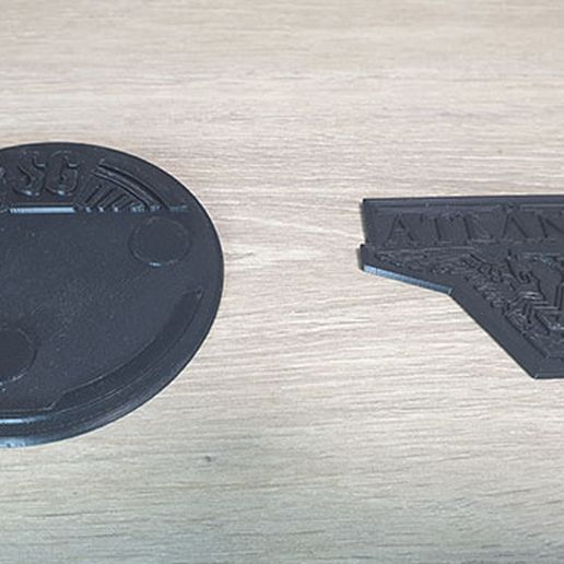 Stargate Atlantic badge with support 3D model