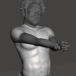 Gambino.png Free 3D file Childish Gambino This is America cut and keyed (optional extra pistol)・3D print design to download