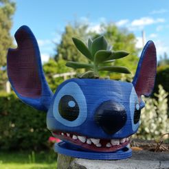 20201015_160942.jpg STL file Stitch, Lilo and Stitch, Disney Characters, 3D characters, Stitch Pot, Matera Stitch.・3D printable model to download
