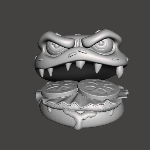 burgermimicmonster1.jpg BURGER MIMIC MONSTER FIGURE MODEL SCULPTURE STATUE ORNAMENT