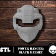 1.jpg Black Power Ranger Helmet / STL files 3D Model / Power Ranger Helmet Cosplay [STL]