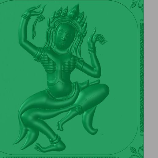 Bar-1-fs-09.jpg Fichier STL Dancing Wat Khmer Aspsras Angkor Wat exclusif Bas-relief décor réel 3D Relief Pour CNC bâtiment salle décor murale décoration・Objet pour impression 3D à télécharger, Dzusto
