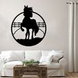 5-01.jpg Cowboy Metal Wall Art Laser Cut Files