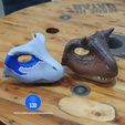 20220922_073720.jpg STL file Carnotaurus Dino wearable mask with movable jaw・Model to download and 3D print