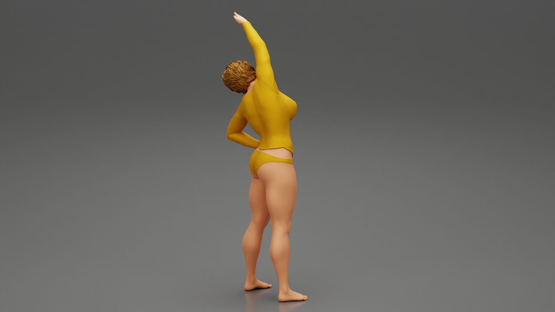 Girl-02.jpg Fichier 3D Fille faisant de la gymnastique le matin Modèle d'impression 3D・Design pour imprimante 3D à télécharger, 3DGeshaft