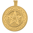 Fem-jewel-necklace-65-v7-08.png Magical Celtic Knot Wiccan Pentacle Pendant neck  witch necklace keychain femJ-65 3d-print and cnc