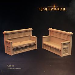 Gracewindale-Gatehouse-Couch-couch-render-2.jpg STL file Gatehouse - Couch・3D print model to download
