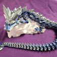 Kristalldrache, bewegliches Flexi-Wackeltier, Druck an Ort und Stelle, Fantasy