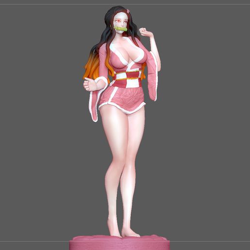 3d File Nezuko Adult Demon Slayer Kimetsu No Yaiba Sexy Girl Woman Lingerie Anime 3d Print Model 1002