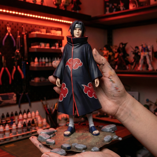Rogue Anime Ninja 3D Printable STL File | Red Cloud Cloak Assassin Miniature (Digital Download)