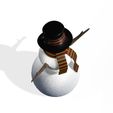 9O.jpg DOWNLOAD SNOWMAN 3D Model - Obj - FbX - 3d PRINTING - Christmas - Noel Christmas