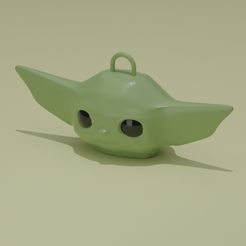 Baby-yoda-Keyring.png OBJ-Datei Baby Yoda Schlüsselanhänger・3D-druckbares Design zum Herunterladen, juanllambi