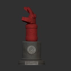2.jpg STL file hellboy hand of doom stand・Model to download and 3D print