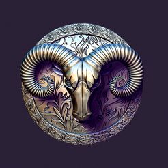 01.jpg STL file ARIES MEDALLION for casting・Design to download and 3D print