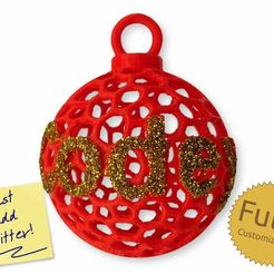 codeandmake.com_Personalised_Voronoi_Sphere_Christmas_Bauble_Decoration_v1.0-2.jpg Archivo STL gratis Esfera Voronoi personalizada Decoración de Baratijas de Navidad・Modelo para descargar y imprimir en 3D, Code_and_Make
