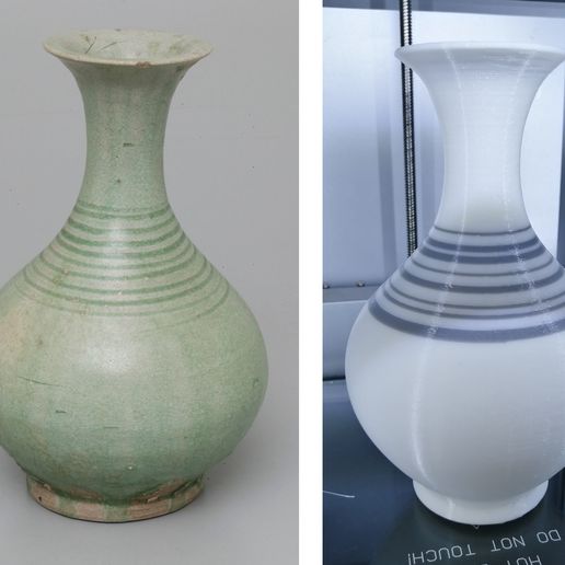 Thai Sawankhalok Bottle (14th Century) Replica - 3D model önizlemesi