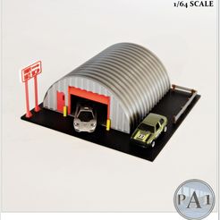 DOME-003.jpg STL file Mini garage diorama for 1/64 scale diecasts - Model 005 - STEEL DOME・3D print design to download, PA1