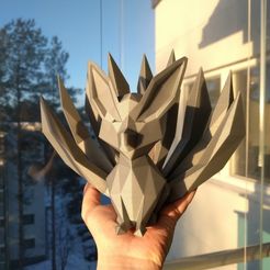 IMG_20180107_131019.jpg STL file Low-poly Nine-tailed Fox・3D printable model to download
