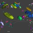Scooter_assemblyScheme_display_large.jpg Free STL file Bold Machines Presents Margo's Scooter and Sidecar・3D printable model to download