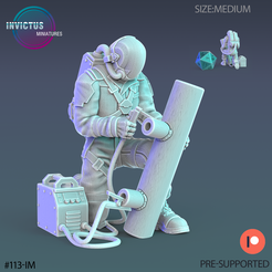 113-IM-Human-Worker-Welder-2-Variations-Medium-v2.png Fichier 3D Human Worker Welder ‧ Sci-Fi Miniature ‧ Wargame Miniatures ‧ Tabletop 3D Model ‧ RPG Miniature ‧ Cyberpunk Construct ‧ Steampunk War Máchine ‧ STL FILE・Modèle à télécharger et à imprimer en 3D