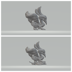 Blank-2-Grids-Collage.png Phoenix Bird Mythology 3D print model