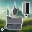4.jpg Medieval wooden chapel with a stone base and access stairs (7) - Medieval Gothic Feudal Old Archaic Saga 28mm 15mm RPG