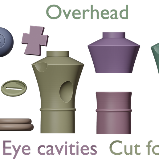 Parts1.png Kinger Helm Maske Cosplay digitaler Zirkus