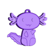 Axolotl baby keychain.stl Baby axolotl keychain