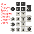 Moon Do0s05 1 & am Chappies aw Moon Doggos Chubby Unicorn Doors - Lunar Wolves Deimos Rhino Doors