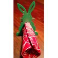 Bez nazwy3.jpg Archivo STL Anillo de servilleta conejito - ornamento de pascua・Diseño de impresora 3D para descargar