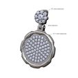 Iced-Flower-cluster-halo-Artdeco-stepped-Halo-memory-pendant-coin-00.jpg Iced cluster bail Art deco pattern N04 memory pendant 3D print model
