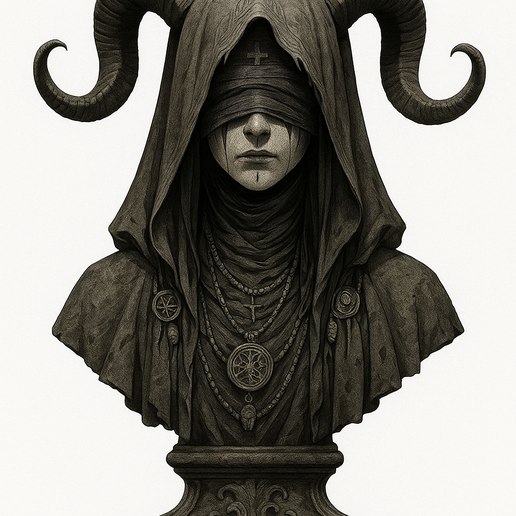 Female Horned Bust 3D model