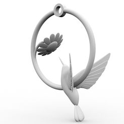 colibriFlor2.jpg STL file hummingbird and flower・3D print model to download