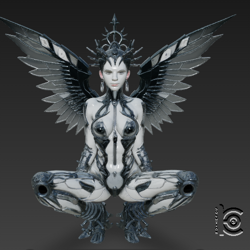 SNAG-0049.png Dark Seraph - Gothic Cyber Fairy STL