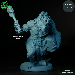 2.png 3D file Gnoll with Drum・3D printing template to download