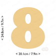 number_eight~9.75in-cm-inch-cookie.png Number Eight Cookie Cutter 9.75in / 24.8cm