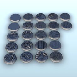 37.png 3D file Set of 23 bases (+ pre-supported version) (3) - Darkness Chaos Medieval Age of Sigmar Fantasy Warhammer・3D print design to download, Hartolia-Miniatures