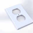 2.jpg Standard Single-Gang US Wall Plate STL | 3D Printable Outlet Cover Plate | Fits Standard US Electrical Boxes