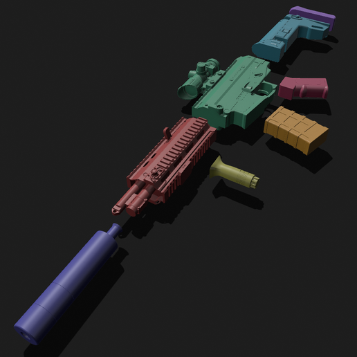 🔫 Remington ACR Assault-Rifle ( Prop-Gun ) 1/1 Scale・ STL File for 3D ...