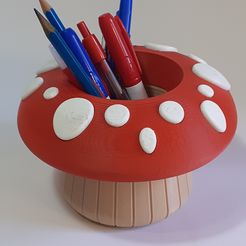 20230212_063012.jpg 3D file Mushroom pen / mushroom pen・3D printing idea to download
