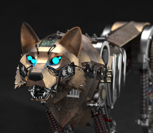 🐺 Wolf mechanical robot・Free 3D File for ・Cults