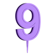 cakedigit9.stl Geburtstagstorte Ziffern