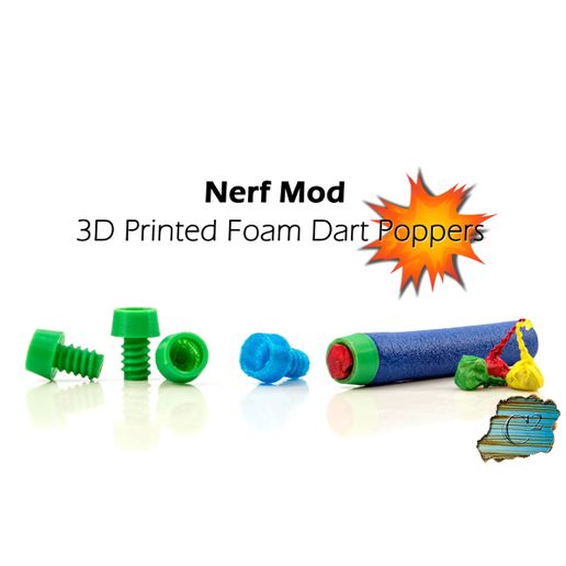 Nerf Explosive Tips - Party Snap Foam Dart Tips 3D model