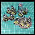 flat_textured_painted_split.jpg War hammer 4TK Movement Tray - 25mm bases +  50mm Heavy Weapons Team | Imperial Guard