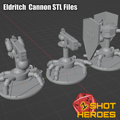 ELDRITCH-CANNON-STL-IMAGE.png Eldritch Cannon Minis - Flamethrower, Force Ballista & Protector