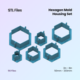 Hexagon-Mold-Housing-Set-42.png Hexagon Mold Housing, Mold Frame, Silcone Mold Container - 56 Files