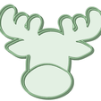 reno contorno.png Christmas reindeer with cookie cutter outline