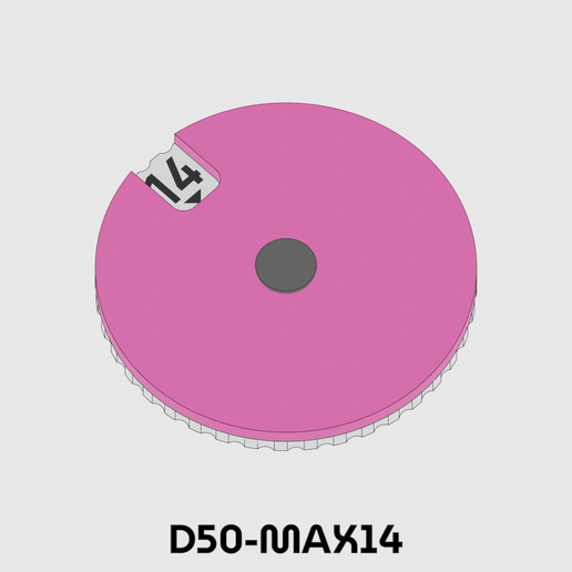Life/Score Counter D50 : Max 14 - 3D model önizlemesi