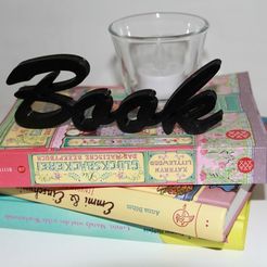 6dd35b27a7cfb3ecabe2cec4a1a65a1f_display_large.jpg Free STL file Book - Lettering / Stand / Decor・3D print object to download